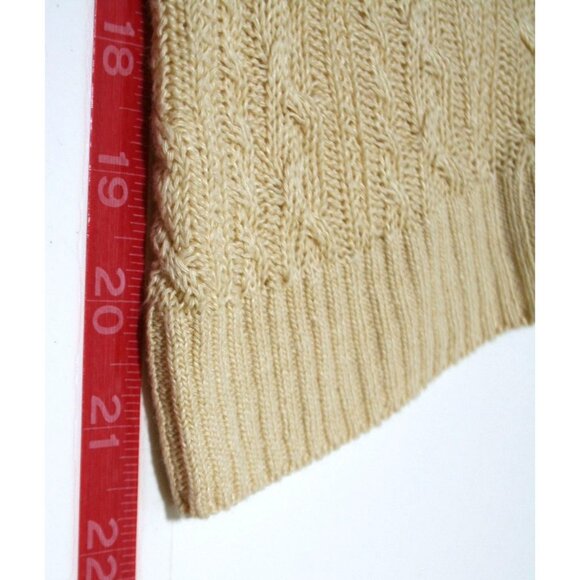 Ralph Lauren Womens XS 100% Linen Cable Knit Sweater Classic Heritage Coastal - Picture 6 of 7